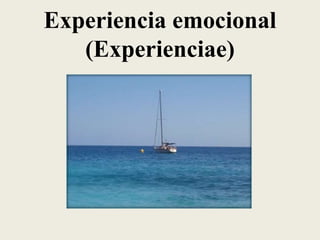 Experiencia emocional
(Experienciae)
 