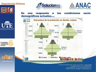 Es una respuesta a        las   condiciones   socio
demográficas actuales….
 