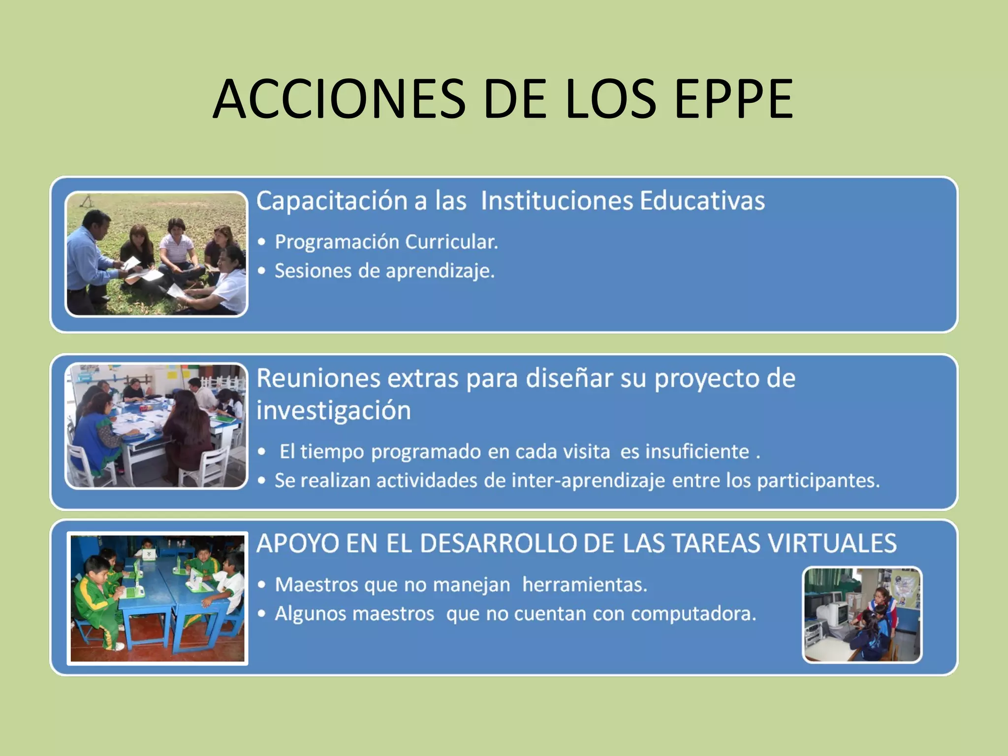 ACCIONES DE LOS EPPE
 
