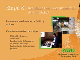 Experiencia Gestores de Innovación en Agroindustria Rural (GIAR) en el Cauca, Colombia