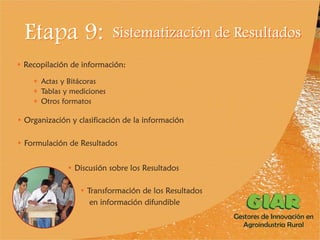 Experiencia Gestores de Innovación en Agroindustria Rural (GIAR) en el Cauca, Colombia