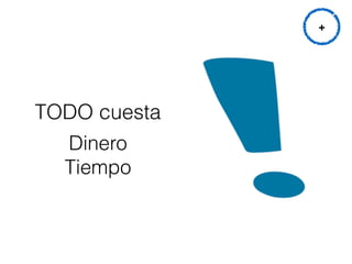 TODO cuesta
Dinero
Tiempo
+
 