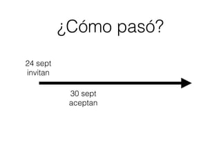 ¿Cómo pasó?
24 sept
invitan
30 sept
aceptan
 