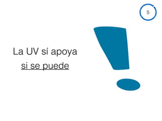 La UV sí apoya
si se puede
5
 