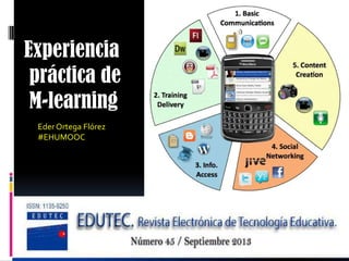 Experiencia
práctica de
M-learning
Eder Ortega Flórez
#EHUMOOC

 