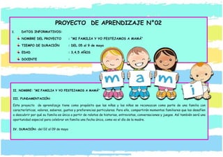 EXPERIENCIA MI FAMILIA MAMA trabajos sesiones de aprendizaje para niños ...