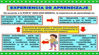 Experiencias de Aprendizaje ppt