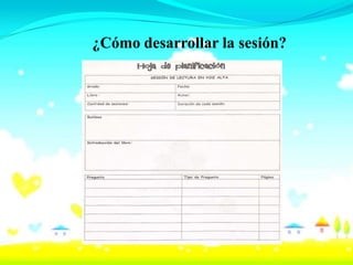 ¿Cómo desarrollar la sesión?
 