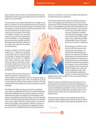 Corporación Colombia Digital
Unaapuestaporelcambiosocial Página 19
Conclusiones
La experiencia del CCCCG de Patio Bonito r...