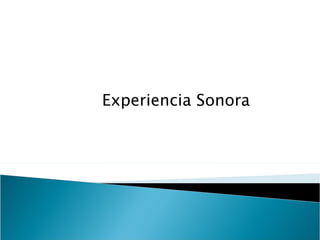 Experiencia Sonora 