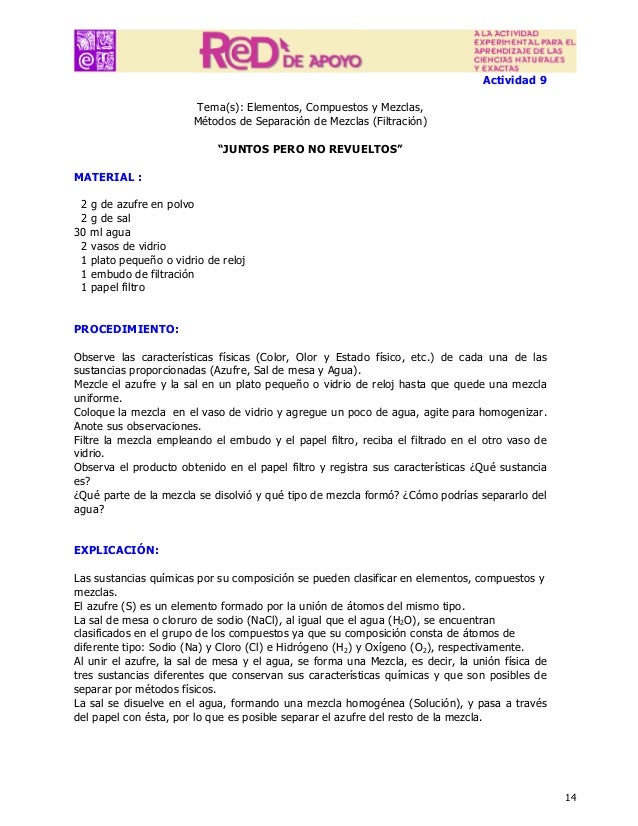 Experiencias quimica