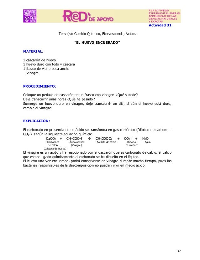Experiencias quimica