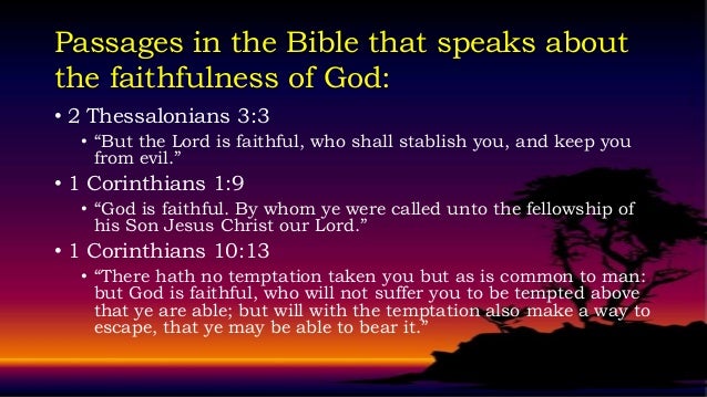 Experiencing God’s Faithfulness