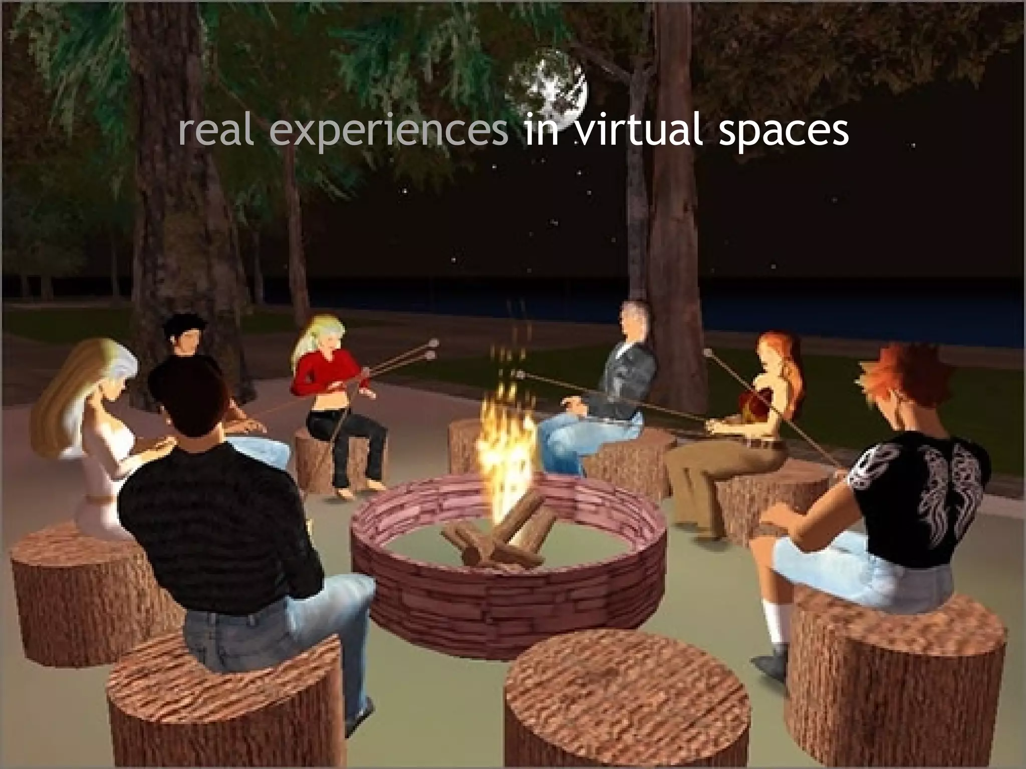 real experiences  in virtual spaces 