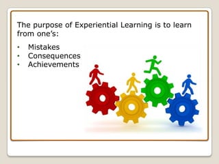 The purpose of Experiential Learning is to learn from one’s: Mistakes