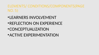 Experiential learning , ACTIVE LEARNING & REFLECTION | PPTX