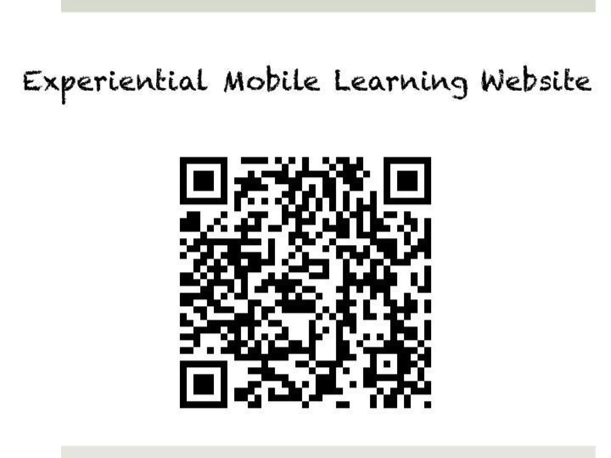Experiential Mobile Learning Website
 