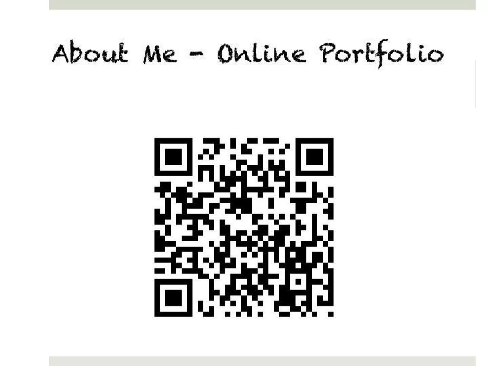 About Me - Online Portfolio
 