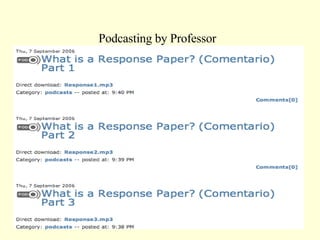 Podcasting by Professor 