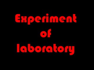 Experiment
of
laboratory

 