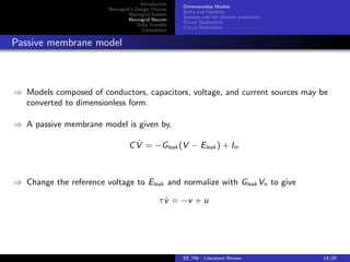 guration bits and 61 analog biases, common to all the Neurocores 
silicon neurons. 
) DACs produce the analog biases. RstMB provides  