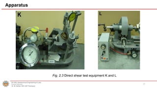Direct Shear Test Lab Report.pdf Experiment 1 Direct Shear Test.pdf(Geotechnical engineering) | PDF