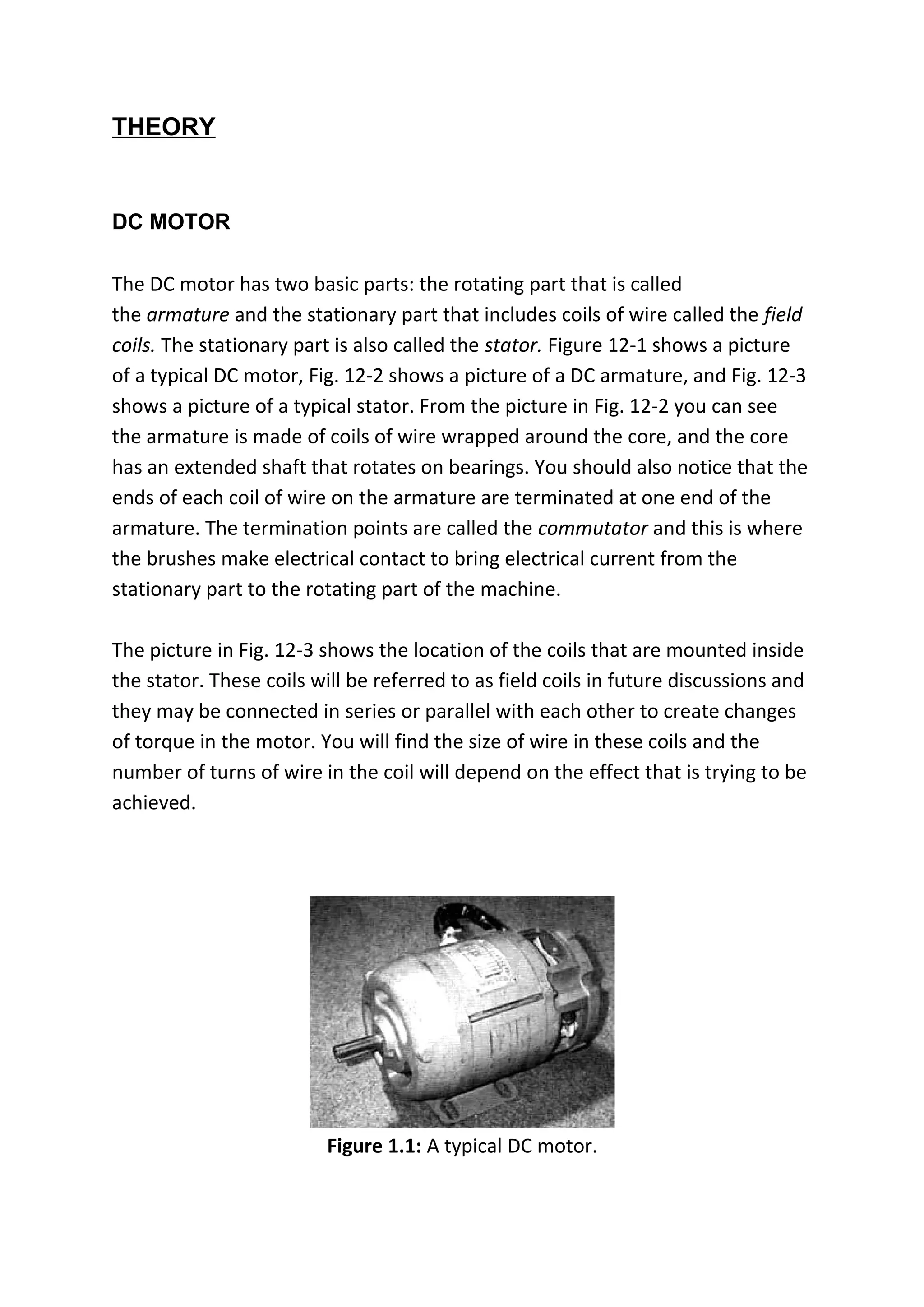 Experiment 1 DC Machine | DOC