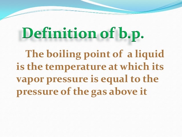 Determination Of Boiling Point Of Organic Compounds