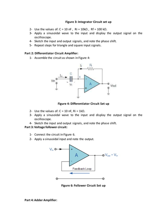 Instrumentation Lab. Experiment 4 Report OpAmps Integrator