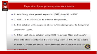 Stok Solution EXPERIMENT 4 stock solution nutrient medium.pptx