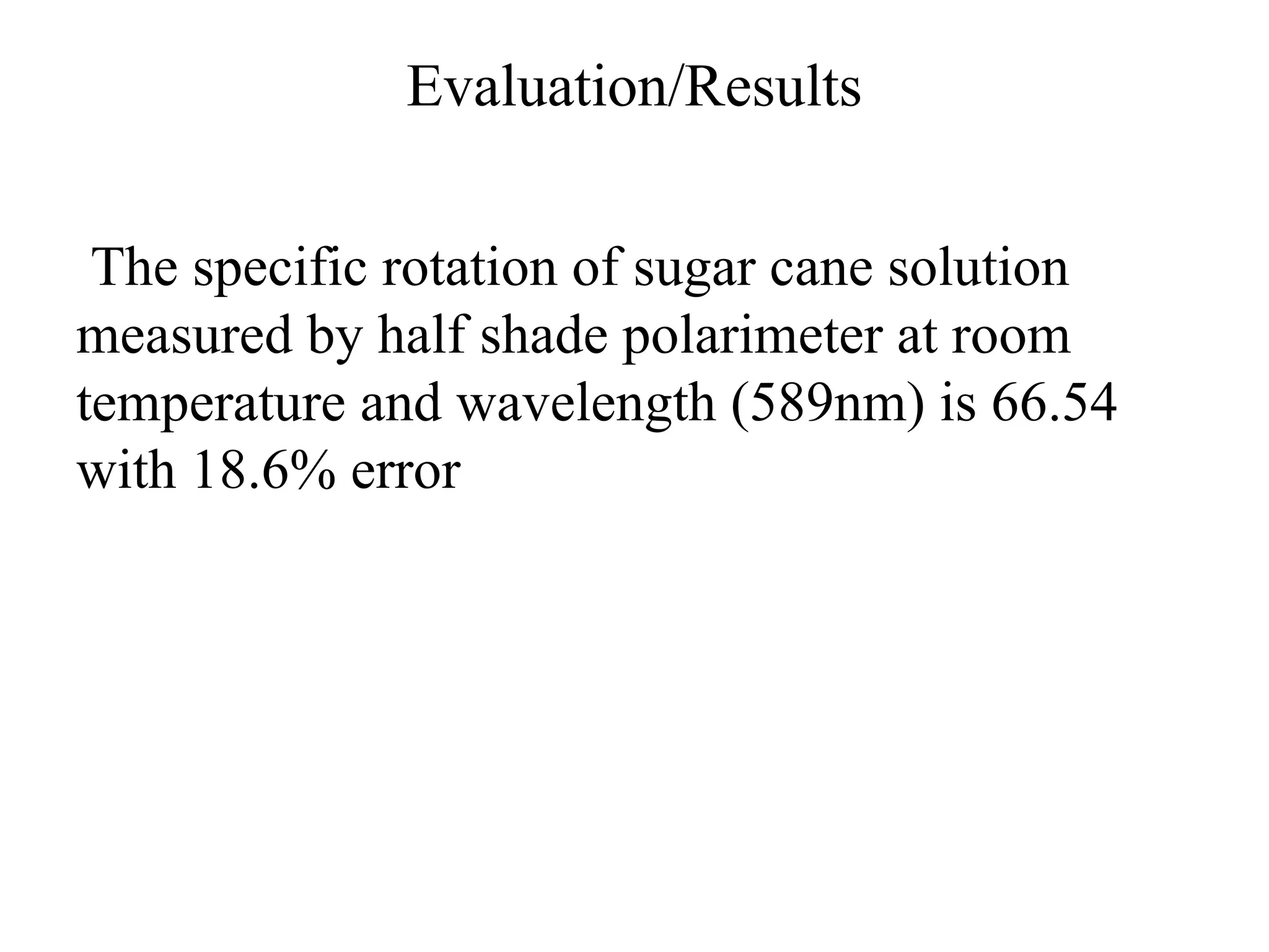 Specific rotation of sugar cane solution | PPTX