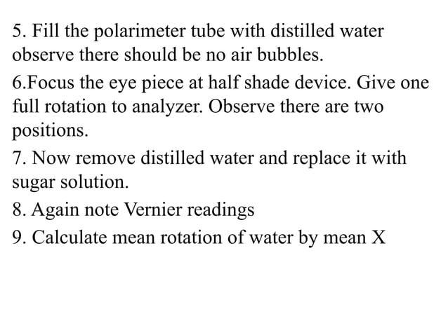 Specific rotation of sugar cane solution | PPTX