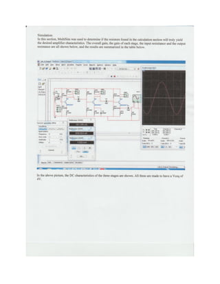 Experiment 6, 3-Stage BJT Amplifier Design Project