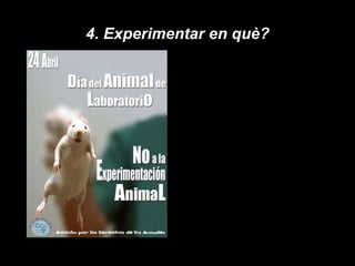 4. Experimentar en què? 