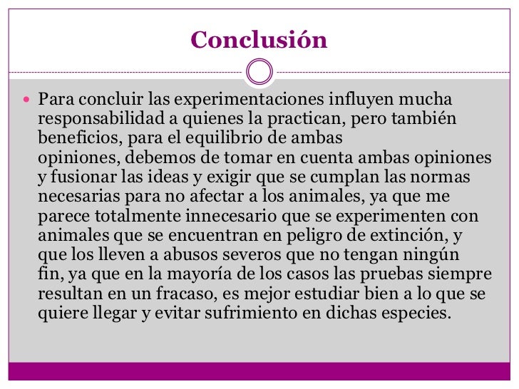 Experimentacion con animales