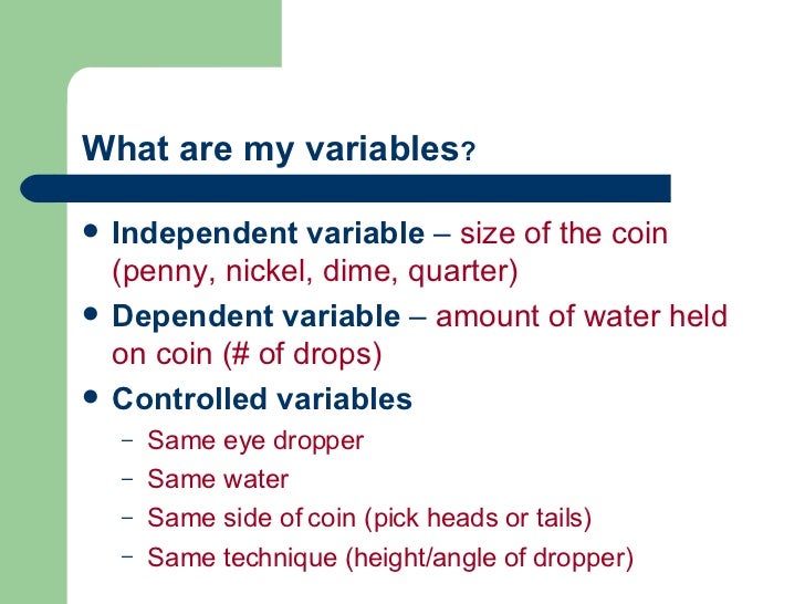 what is the independent variable in science examples