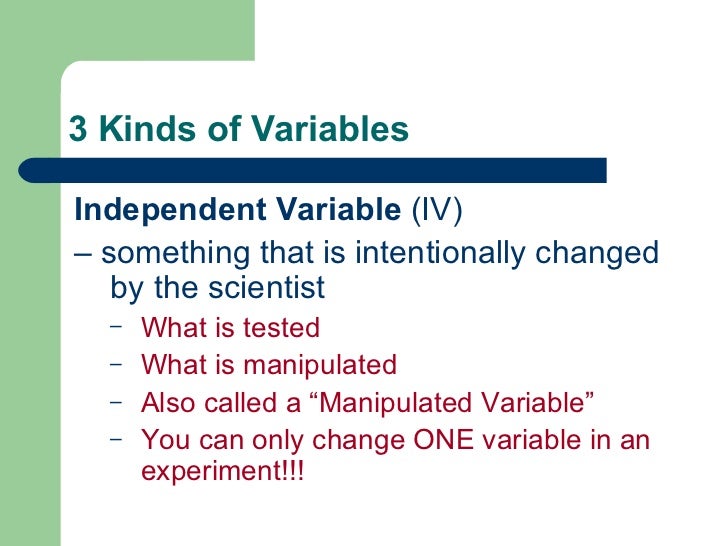 What is the manipulated variable in an experiment?