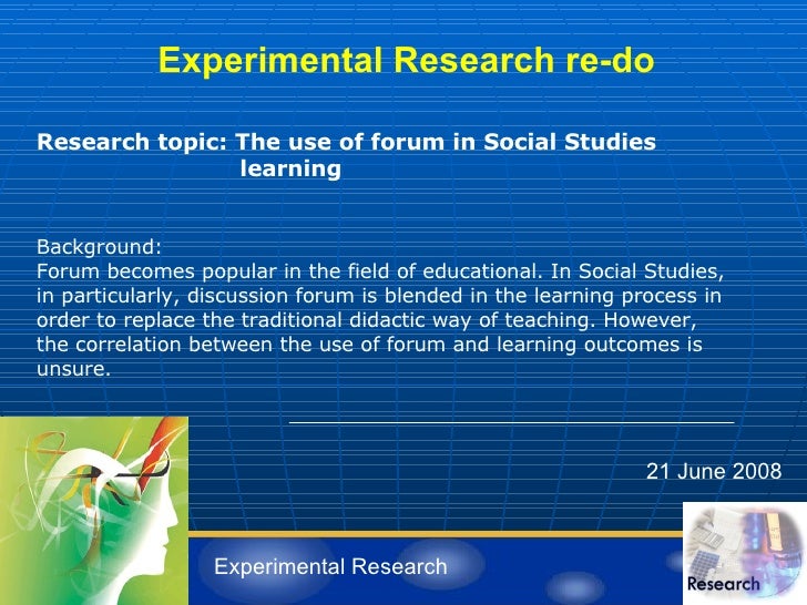 experimental research 3 b 20080626 experimental research
