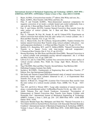 Experimental analysis of natural convection over a vertical cylinder | PDF