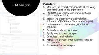 Experimental and numerical stress analysis of a rectangular wing ...