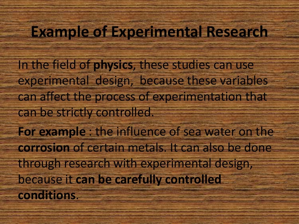 Experimental And Quasi Experimental Research
