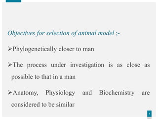 Study Animal Objective Example Experimental animals | PPTX
