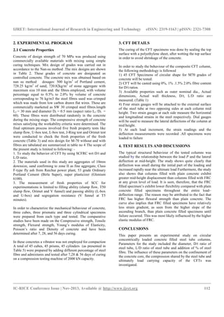 Experimental behavior of circular hsscfrc filled steel tubular columns ...
