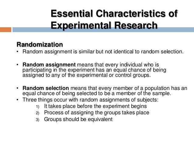 Random assignment vs random sample