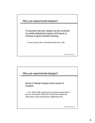 Experimental Design Statistics.pdf Experimental design | PDF