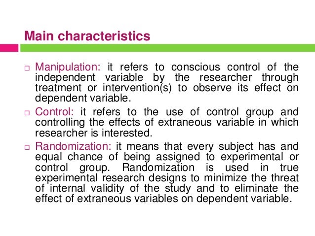 Experimental Research Design