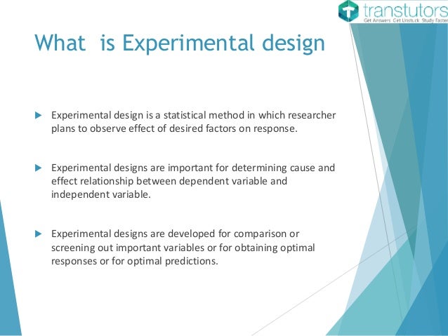 experimental design and statistics