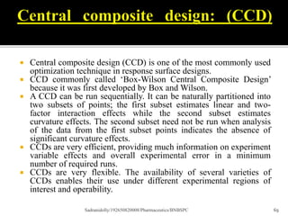 Ccd Optimization Experimental design | PPTX