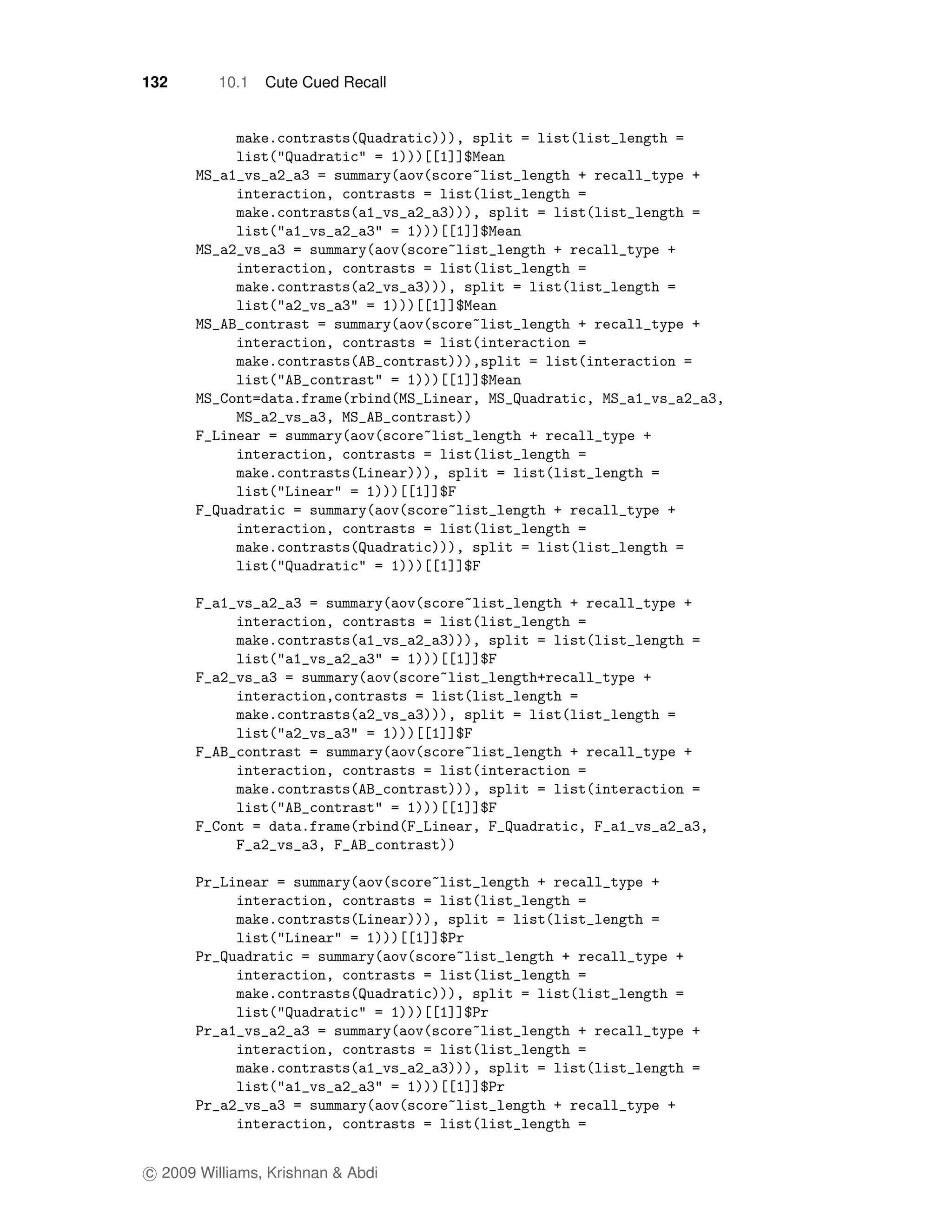 132       10.1   Cute Cued Recall




c 2009 Williams, Krishnan & Abdi
 