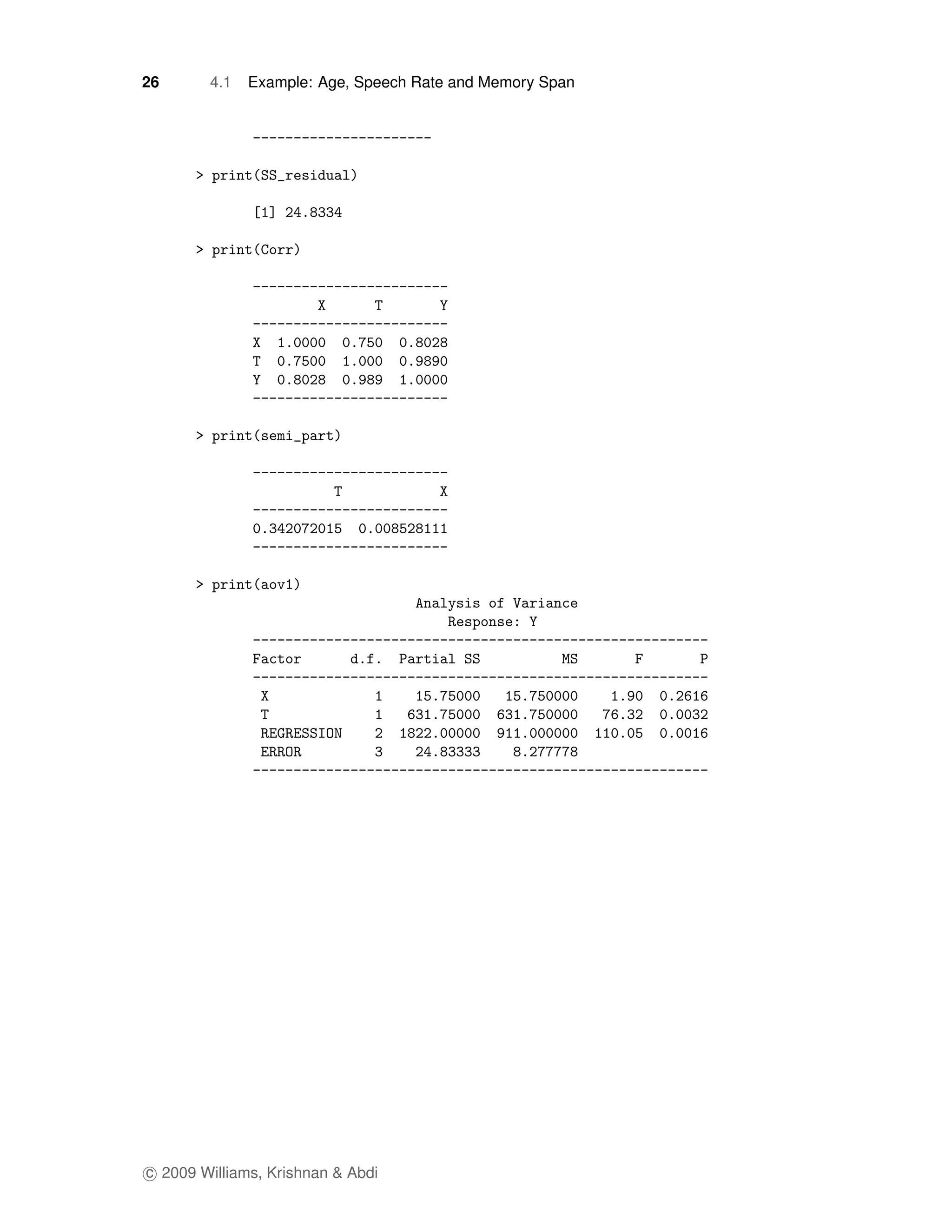26      4.1   Example: Age, Speech Rate and Memory Span




c 2009 Williams, Krishnan & Abdi
 
